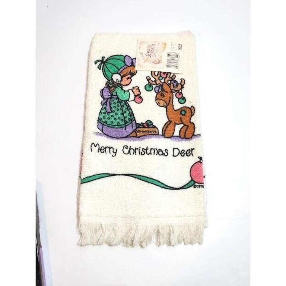 1990 Precious Moments  Christmas Kitchen Towel,